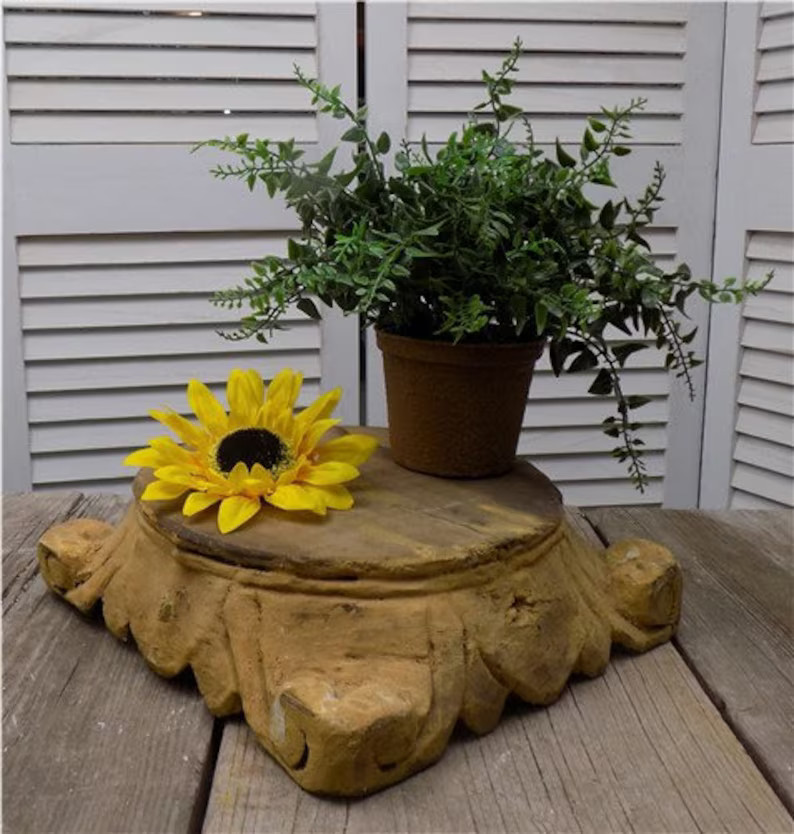 Wooden Architectural Column Base, Ionic Column Plinth, Wood Riser Base B10, Wedding Decor, Column... | Etsy (US)