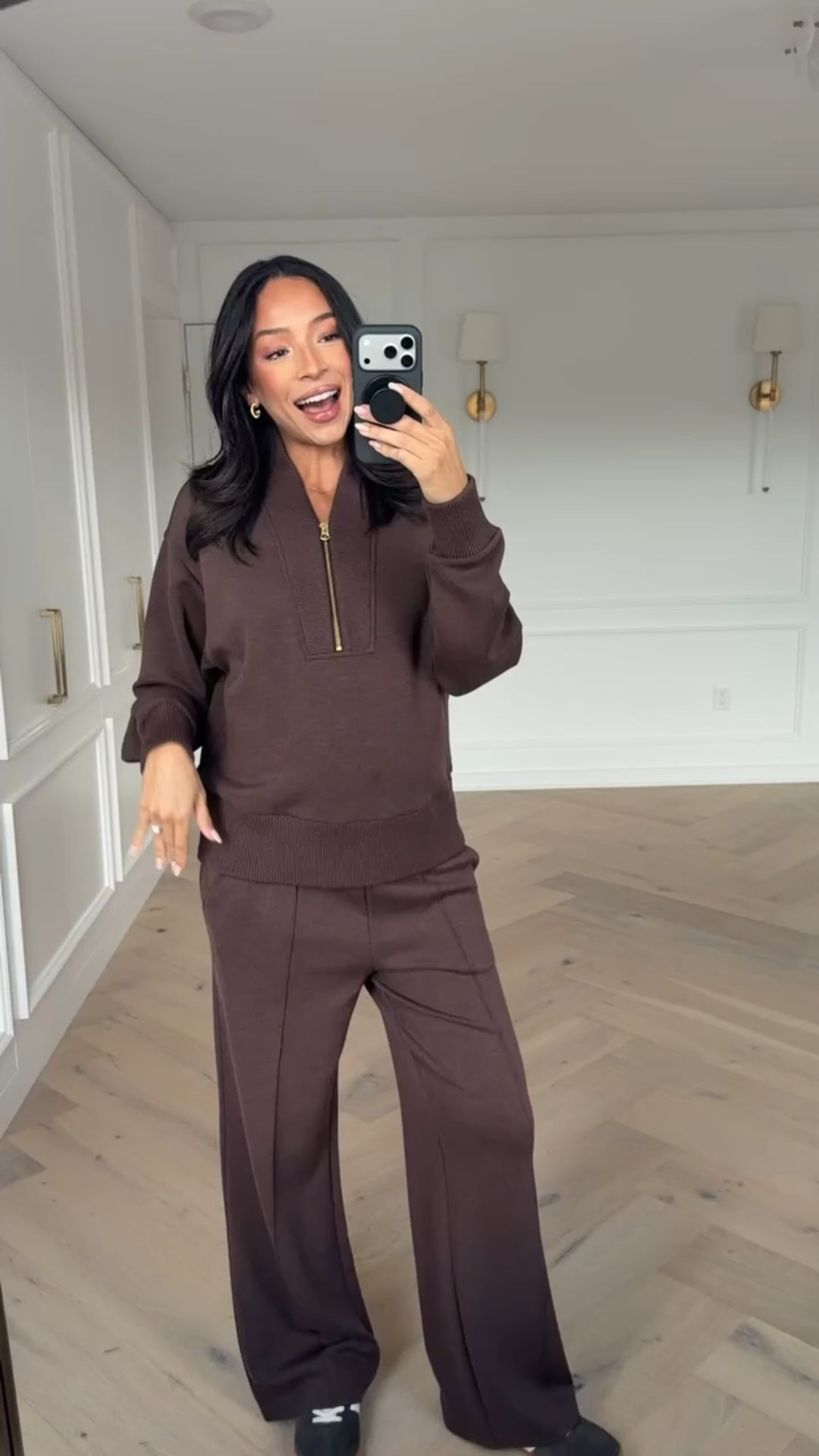 Casual winter outfit!! Wearing size M half-zip and size M wide leg pants 

Winter outfit 
Winter fashion 
Loungewear 
Comfy outfit 
Matching set

#LTKSeasonal #LTKHoliday #LTKFindsUnder100