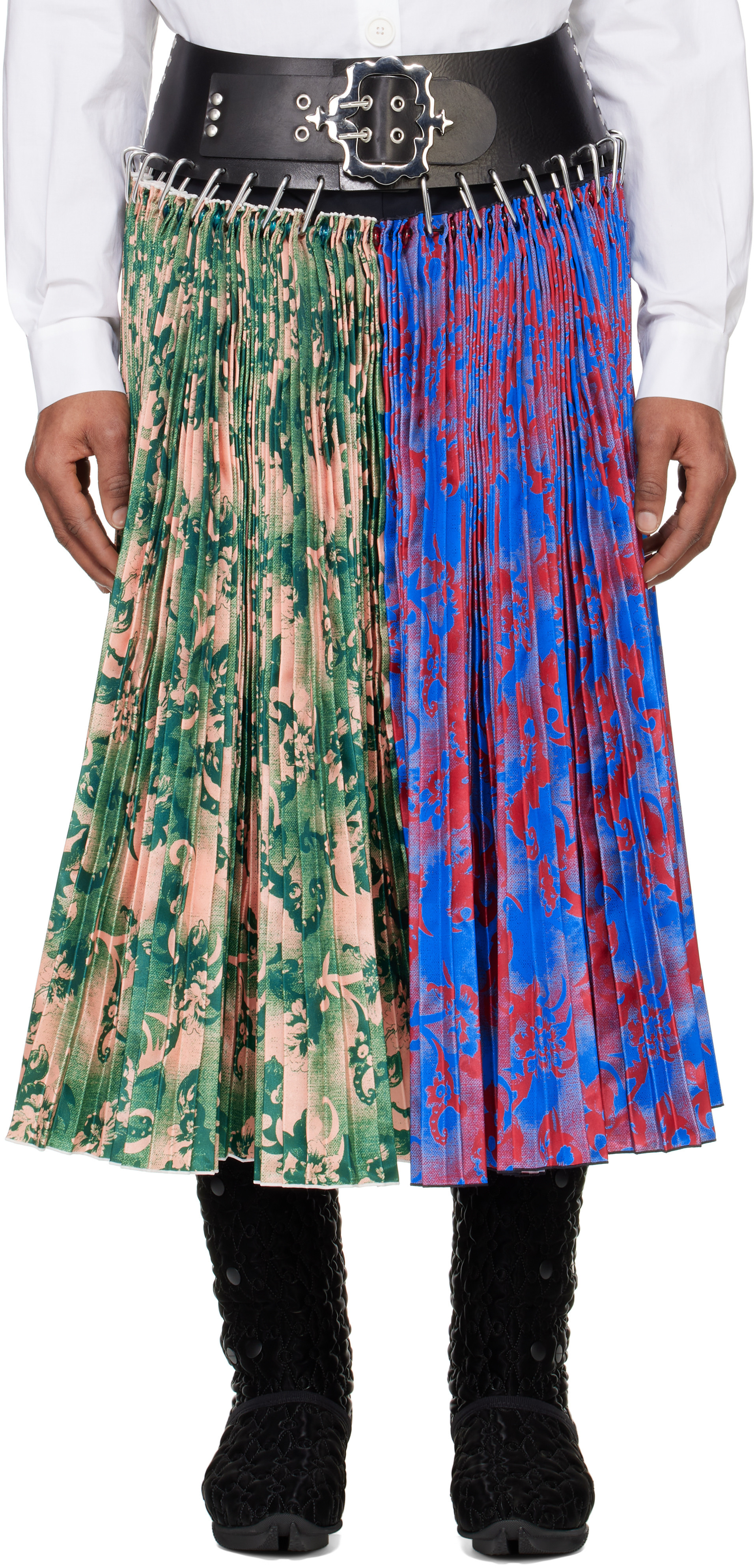 Chopova Lowena Multicolor Mosey Carabiner Midi Skirt | SSENSE