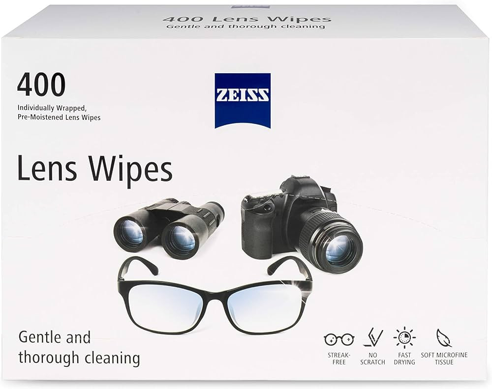 ZEISS Pre-Moistened Alcohol Wipes, Glasses Cleaner, 400 Count | Amazon (US)