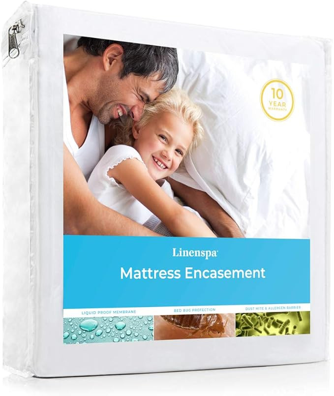 Linenspa, Mattress Encasement Zippered Waterproof, Dust Mite, Bed Bug Proof, King Hypoallergenic ... | Amazon (US)