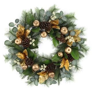 28" Gold Apples & Mixed Foliage Wreath by Ashland® | Michaels | Michaels Stores