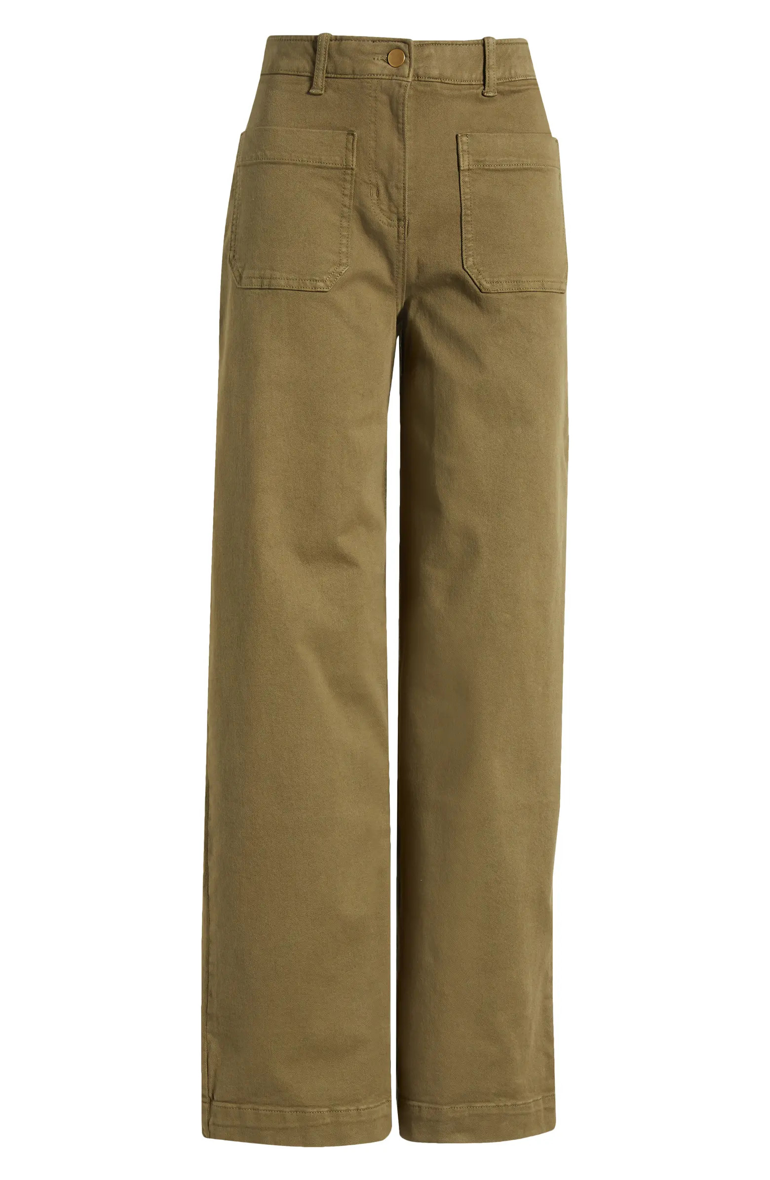 Caslon® Ultra High Waist Patch Pocket Wide Leg Pants | Nordstrom | Nordstrom