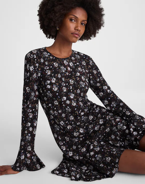 Long-Sleeve A-Line Mini Dress | Madewell