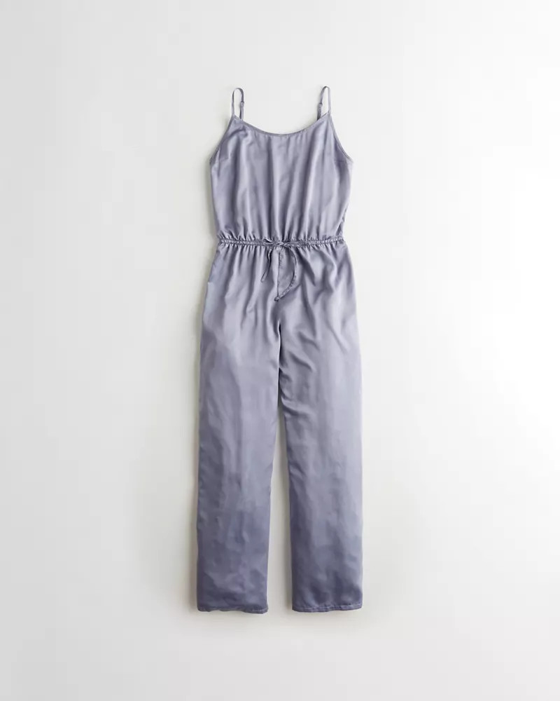 Satin Wide-Leg Sleep Jumpsuit | Hollister UK