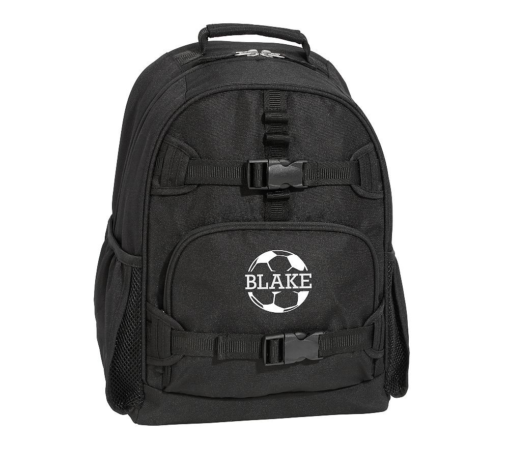 Mackenzie Solid Black Backpack | Pottery Barn Kids