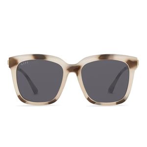 COLOR: cream tortoise   grey sunglasses | DIFF Eyewear