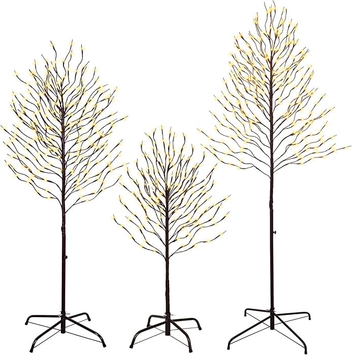 Star Light Trees Set of 3, 3ft & 5ft & 6ft Lighted Branches with Warm White Fairy Lights, Indoor ... | Amazon (US)