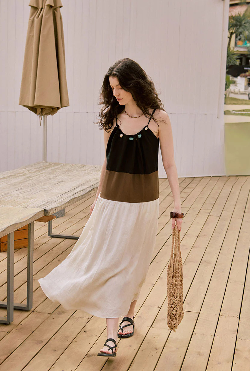 Laarni Maxi Dress - Cappuccino | Petite Studio NYC