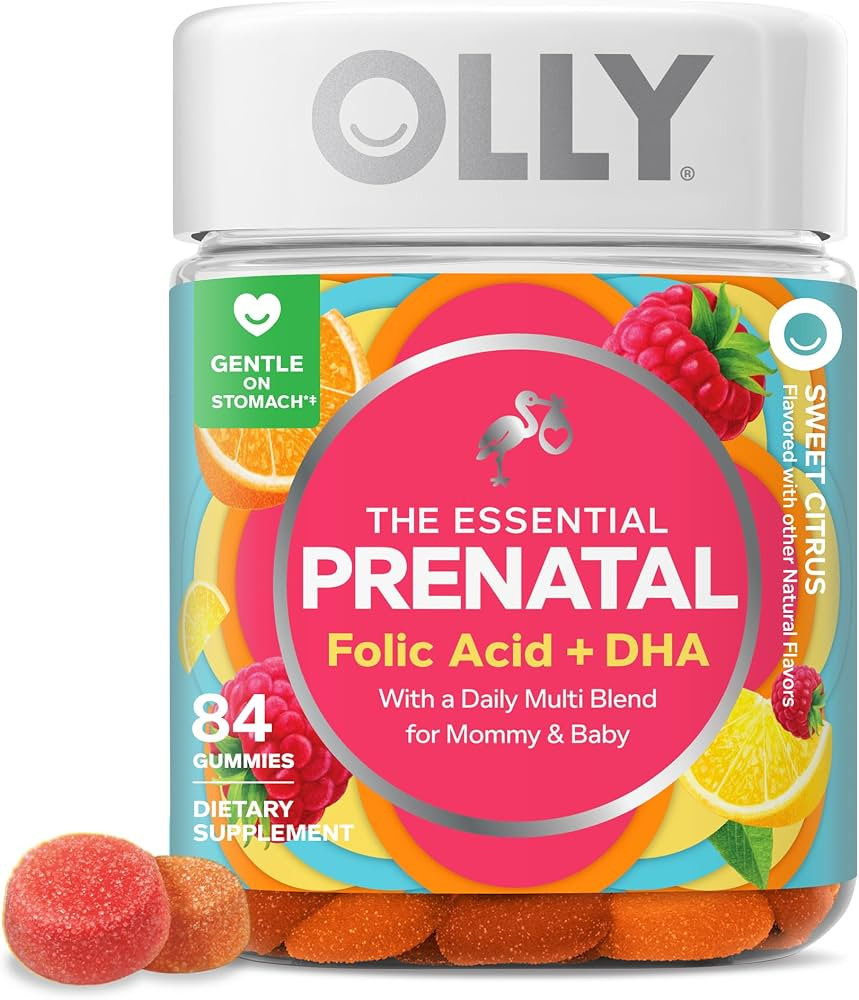 OLLY Prenatal Multivitamin Gummy, Daily Multi Blend for Mommy & Baby, Folic Acid, Omega 3 DHA, Vi... | Amazon (US)