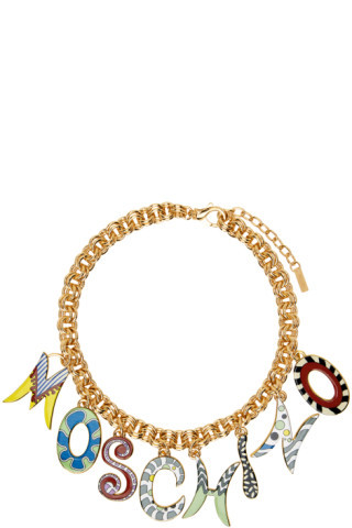 Moschino - Gold Charm Necklace | SSENSE