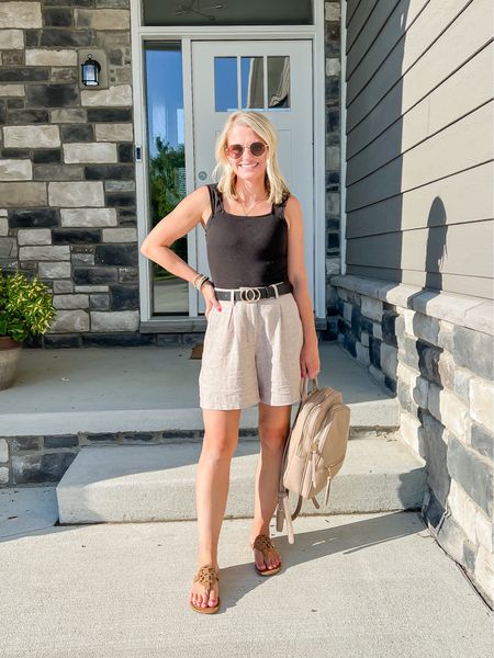 What I wore as a SAHM! Linen shorts from Old Navy. Wearing a small  

#LTKstyletip #LTKSeasonal #LTKunder50