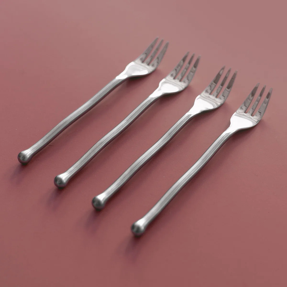 Exotique Platinum Cocktail Fork (Set of 4) | Wayfair North America