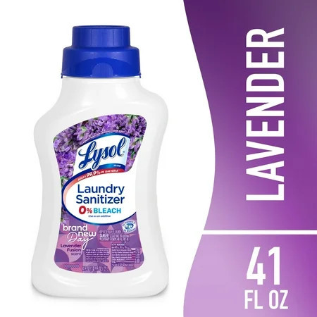 Lysol Laundry Sanitizer Additive, Sanitizing Liquids for Clothes and Linens, Lavender, 41 oz | Walmart (US)