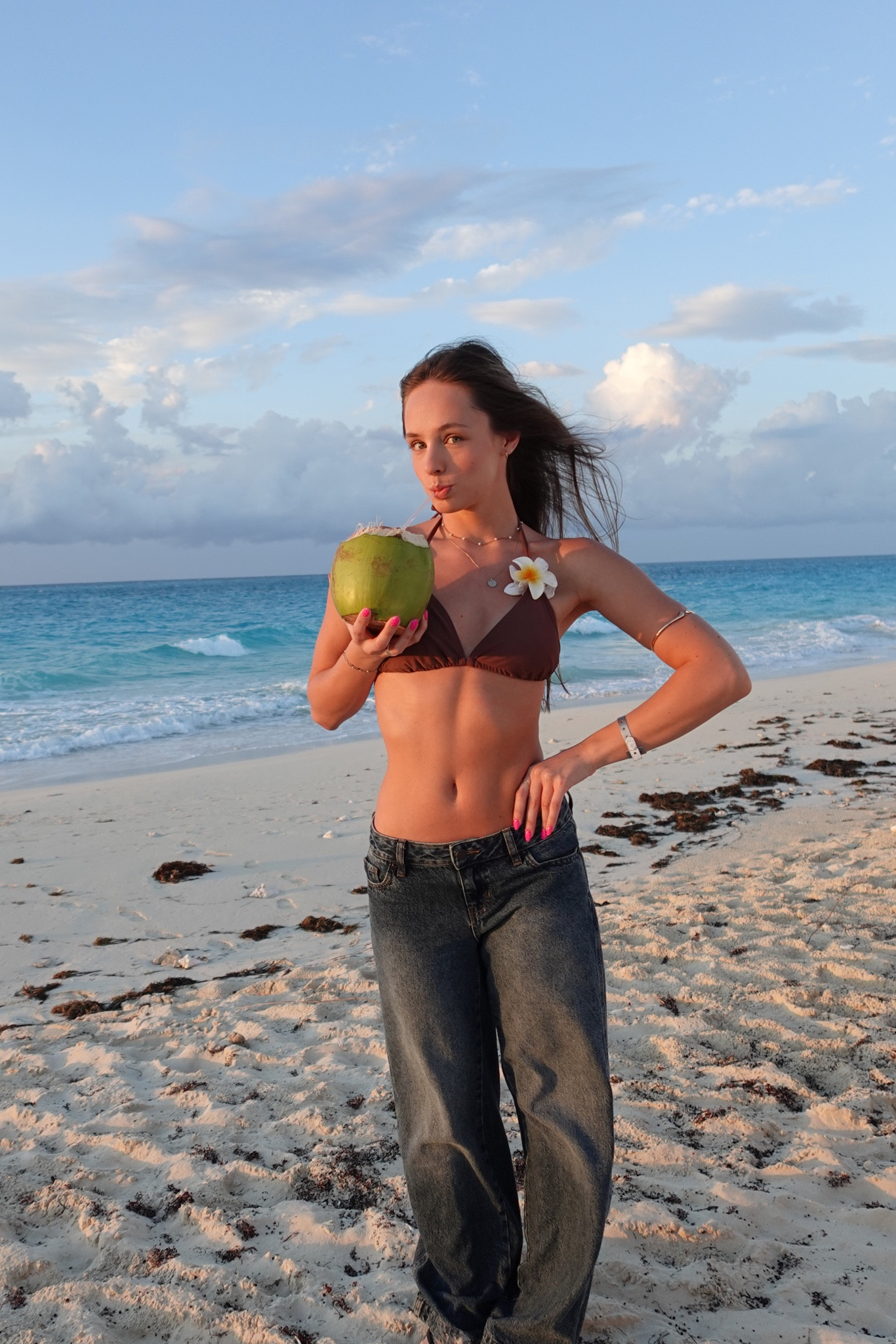 beach outfit! my fav brown bikini with my fav low rise jeans

#LTKootd #LTKTravel