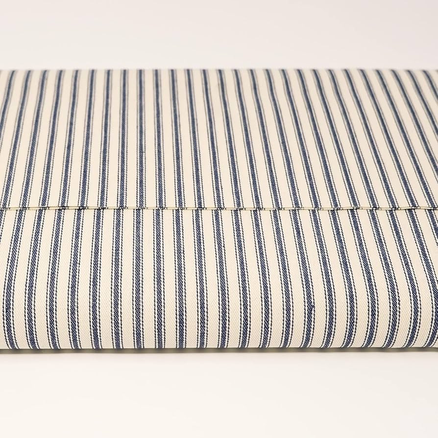 Roc-lon 44/45 Inches Wide 100% Cotton Woven Ticking, Striped Navy 5 Yard pre Cut | Amazon (US)