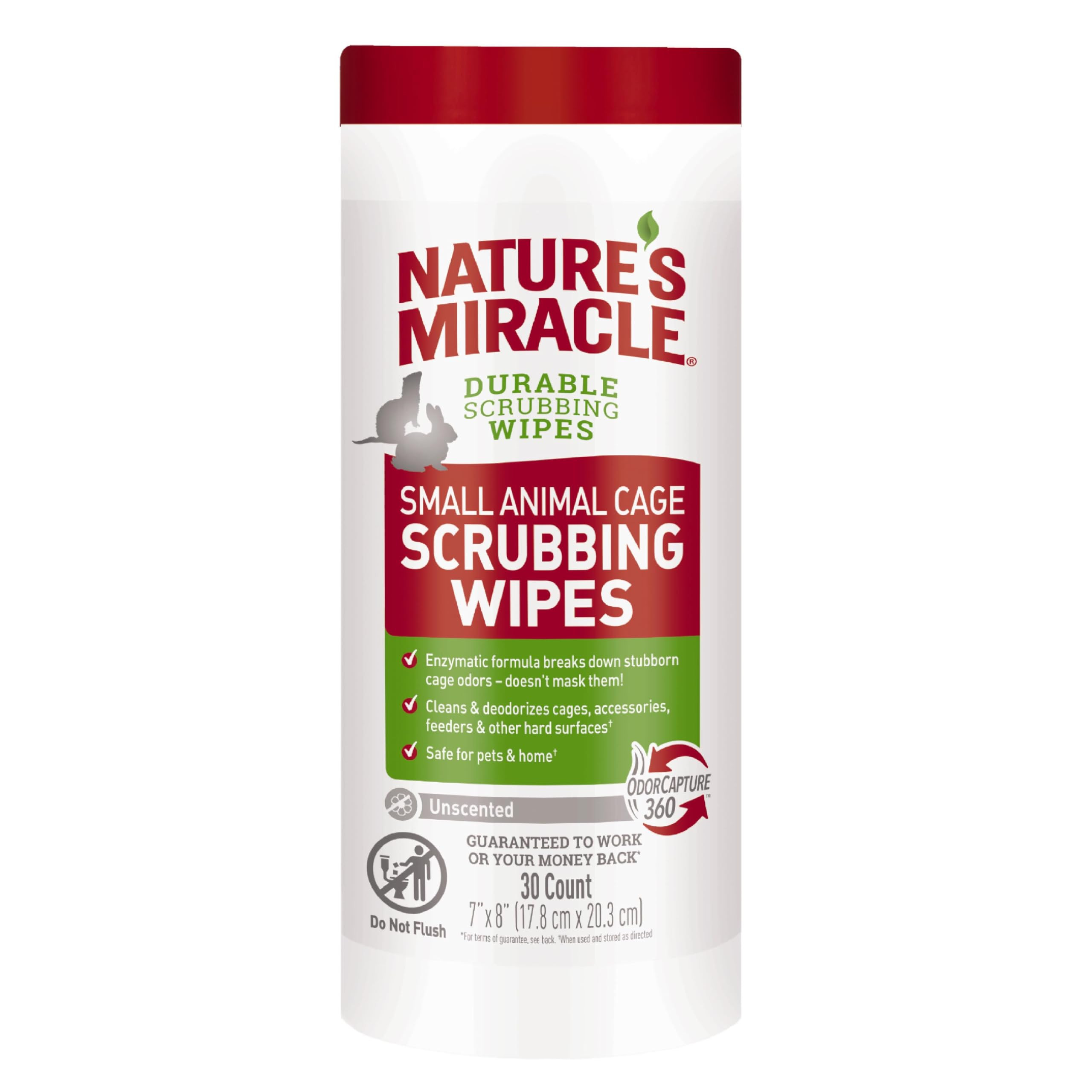 Nature’s Miracle Small Animal Cage Scrubbing Wipes 30Ct | Amazon (US)