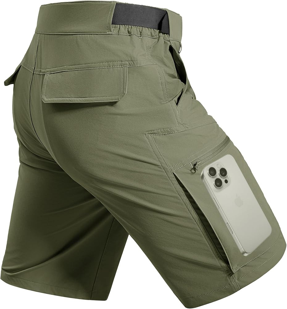 FREE SOLDIER Men's Cargo Hiking Shorts with Belt Lightweight Quick Dry Tactical Shorts with Pocke... | Amazon (US)