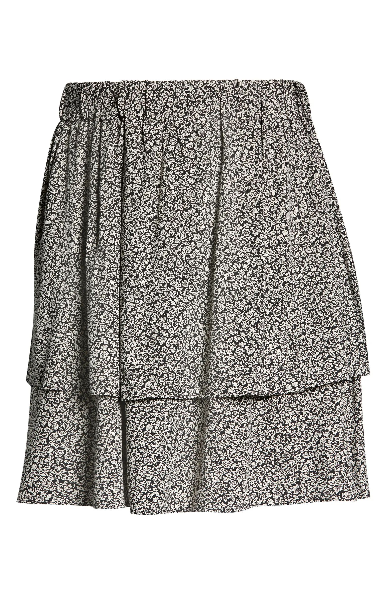 Madewell Tudor Floral Tiered Pull-On Miniskirt | Nordstrom | Nordstrom