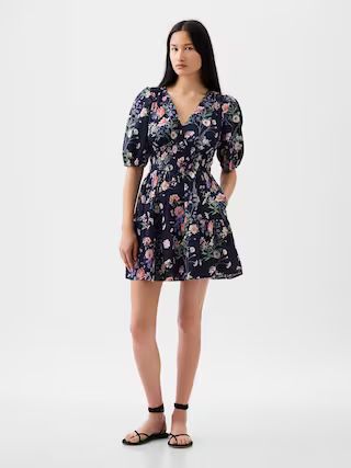 Puff Sleeve Smocked Mini Dress | Gap (US)