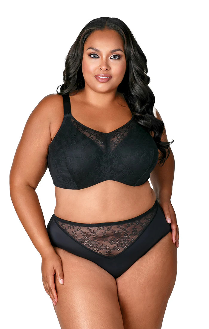 Elila Women's Plus Size Curvy Chic Lace Cami Underwire Bra, Full Cover | She's Got Curves