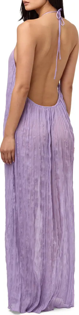 Open Back Plissé Maxi Sundress | Nordstrom