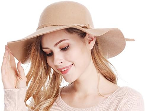 Bienvenu Women's Wide Brim Wool Ribbon Band Floppy Hat       
        
            
             ... | Amazon (US)