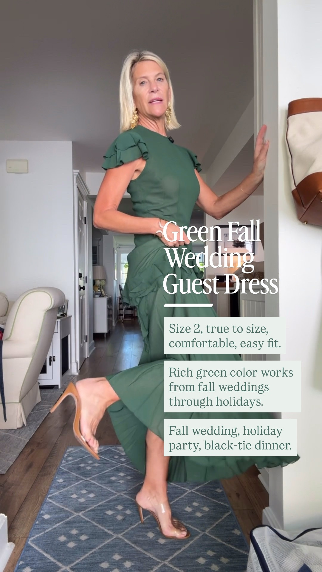 This green dress checked all the boxes. I’m wearing a size 2, and it has enough room to feel comfortable without looking oversized. The subtle sleeve adds coverage, the full slip is already included, and the length works beautifully with a lower heel.

And that color? It feels just as appropriate for a fall wedding as it does for a holiday party.

Best of all, it didn’t break the bank—and it arrived ready to wear.

I’m wearing it to the wedding, and hopefully to a holiday party soon after. 

👩‍💻 LTK PRO TIPS
❤️ Heart = Support my posts ;-)
🔖 Save = Get sale & restock alerts for the things you love!
📋 Lists = Keep favorites organized (List ideas: Christmas, Birthdays, and Vacations!)
📲 Share = Send lists and products to a friend (or your daughters like me).
💬 Comment = Ask me anything, and I’ll answer. ;-)

#LTKootd #LTKSeasonal #LTKOver40