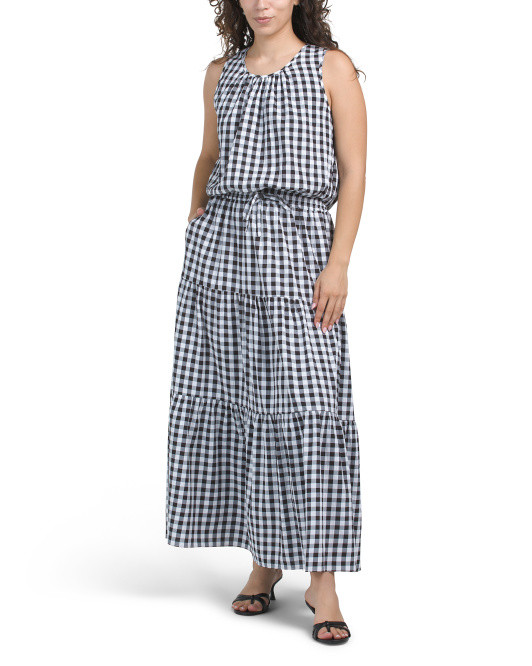 Gingham Skirt And Short Sleeve Top Set | TJ Maxx