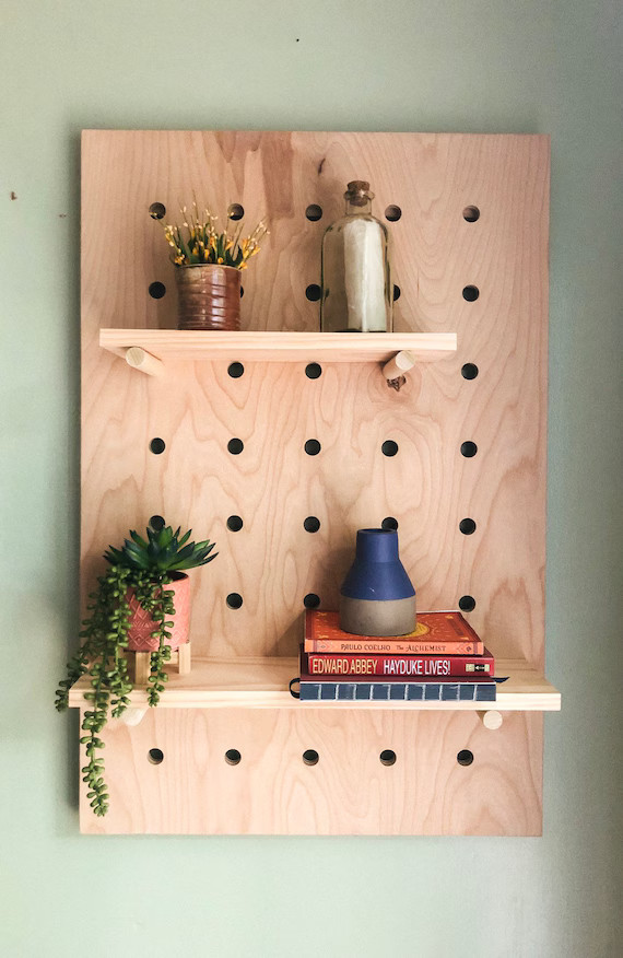 Midsize Pegboard Shelf / Medium Holes / 24" x 36" | Etsy (US)