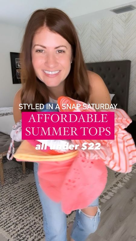 ✨STYLED IN A SNAP SATURDAY✨ Summer Top Round Up! Loving all these affordable summer tops! All under $22!👏🏻 Which one is your favorite? 

✨Follow me for more outfit ideas and style inspiration✨

Head to my IG stories for a closer look and sizing details! 

#LTKstyletip #LTKFind #LTKunder50