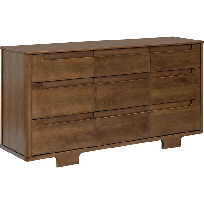 Babyletto | Yuzu 9-Drawer Assembled Dresser, Natural & Walnut | Maisonette | Maisonette