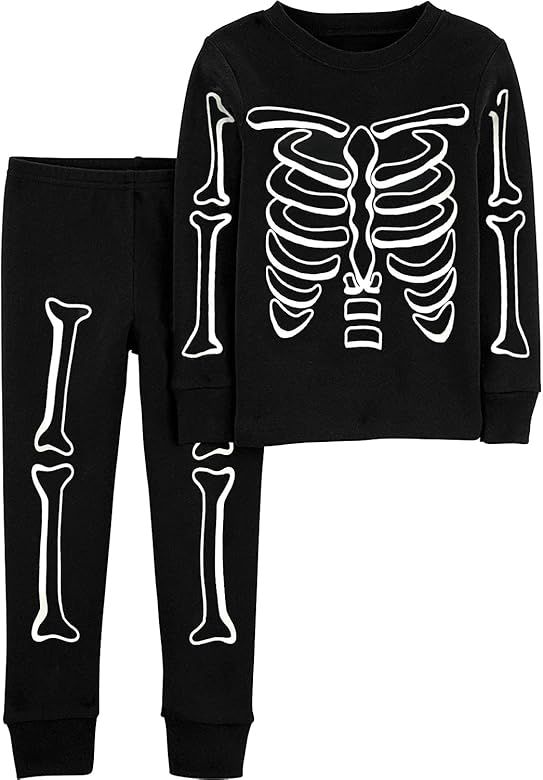 Toddler Boys Pajamas Skeleton PJs Glow in The Dark Sleepwear Pant Sets Kids Jammies | Amazon (US)