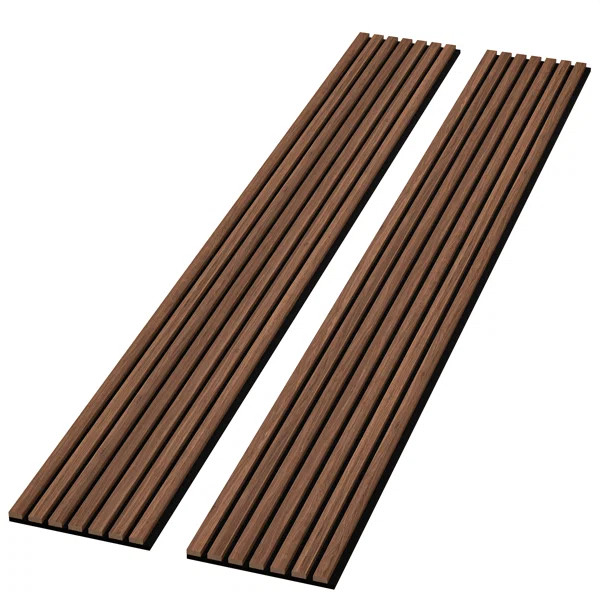 106” L x 12.6” W - 3D Acoustic Soundproof Wood Slat Wall Panel - Decorative Shiplap, Acoustic... | Wayfair North America
