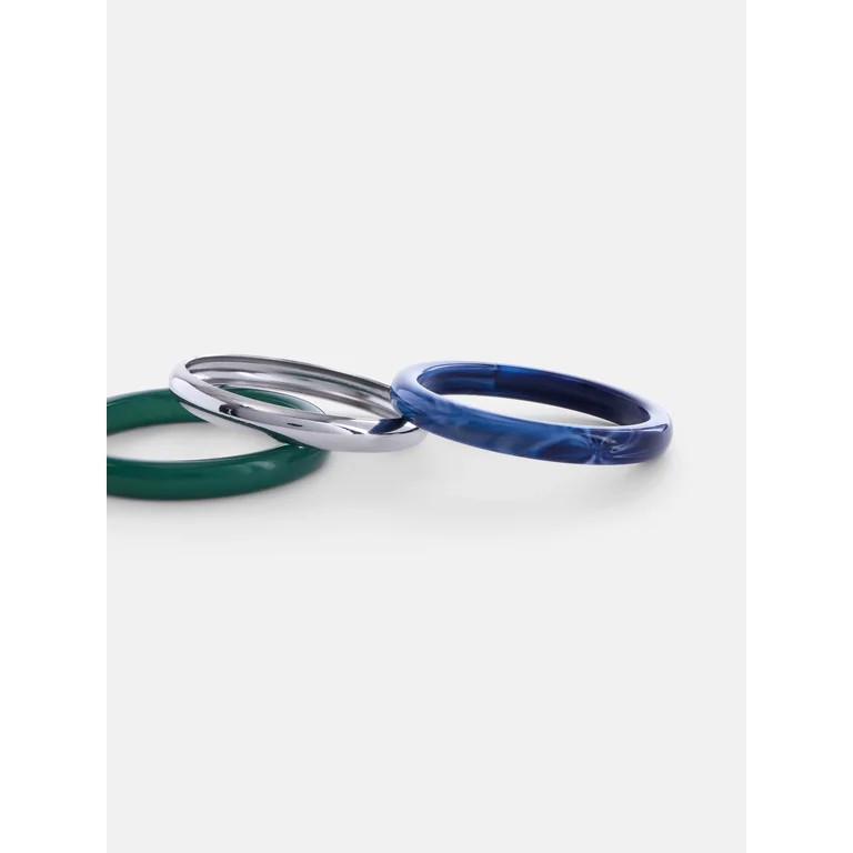 No Boundaries Bangle Bracelet Set, 3-Piece, Women's | Walmart (US)