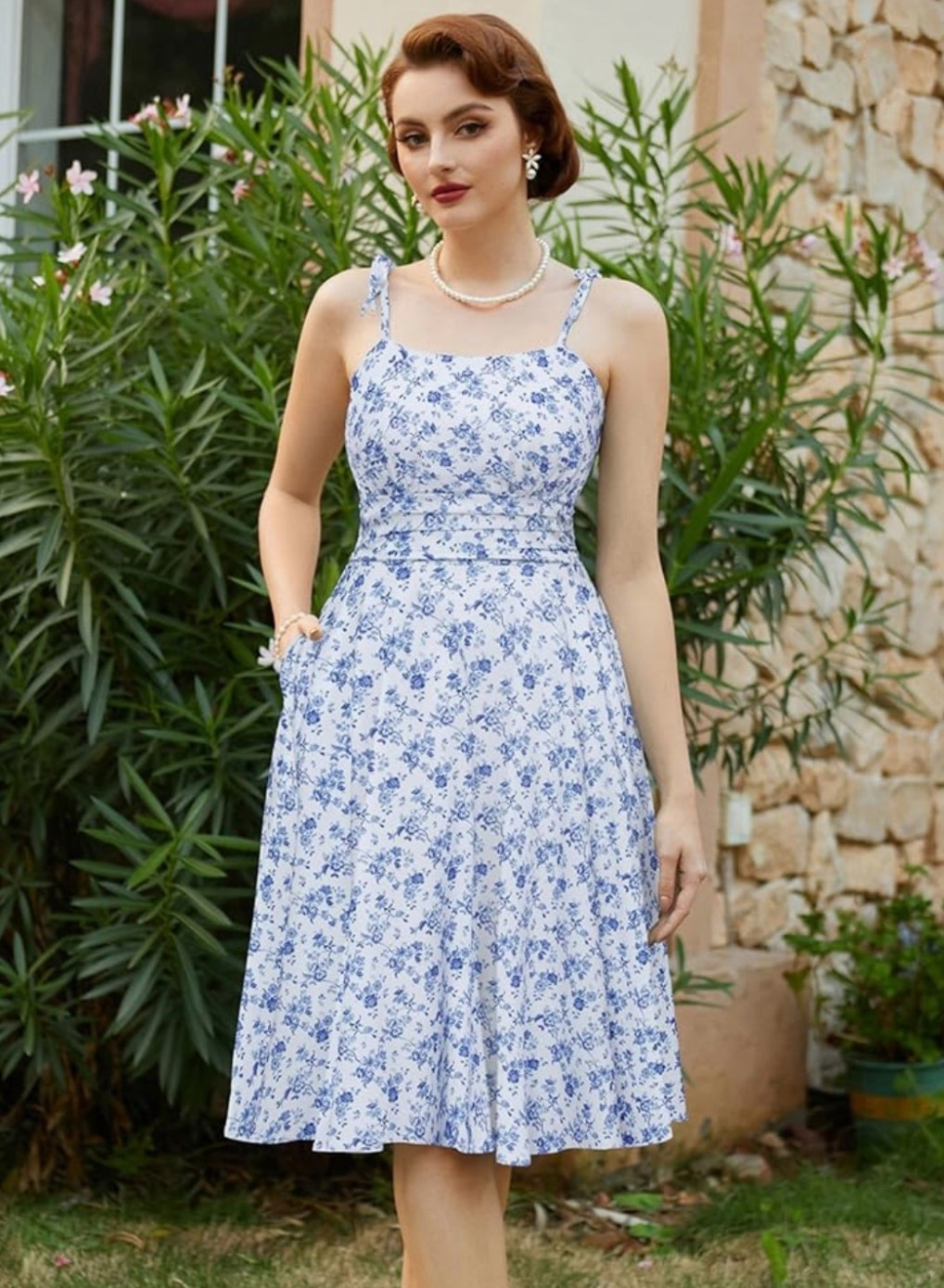 Vintage romance with a summer glow 🌸 This flowy spaghetti strap midi brings effortless elegance to beach weddings, garden parties, and sunset cocktails. The flattering silhouette moves beautifully, giving soft feminine charm with every step. 

Dress it up with heels or keep it sweet with sandals, either way, it’s pure summer magic.💐

#LTKWedding #LTKSeasonal #LTKMidsize