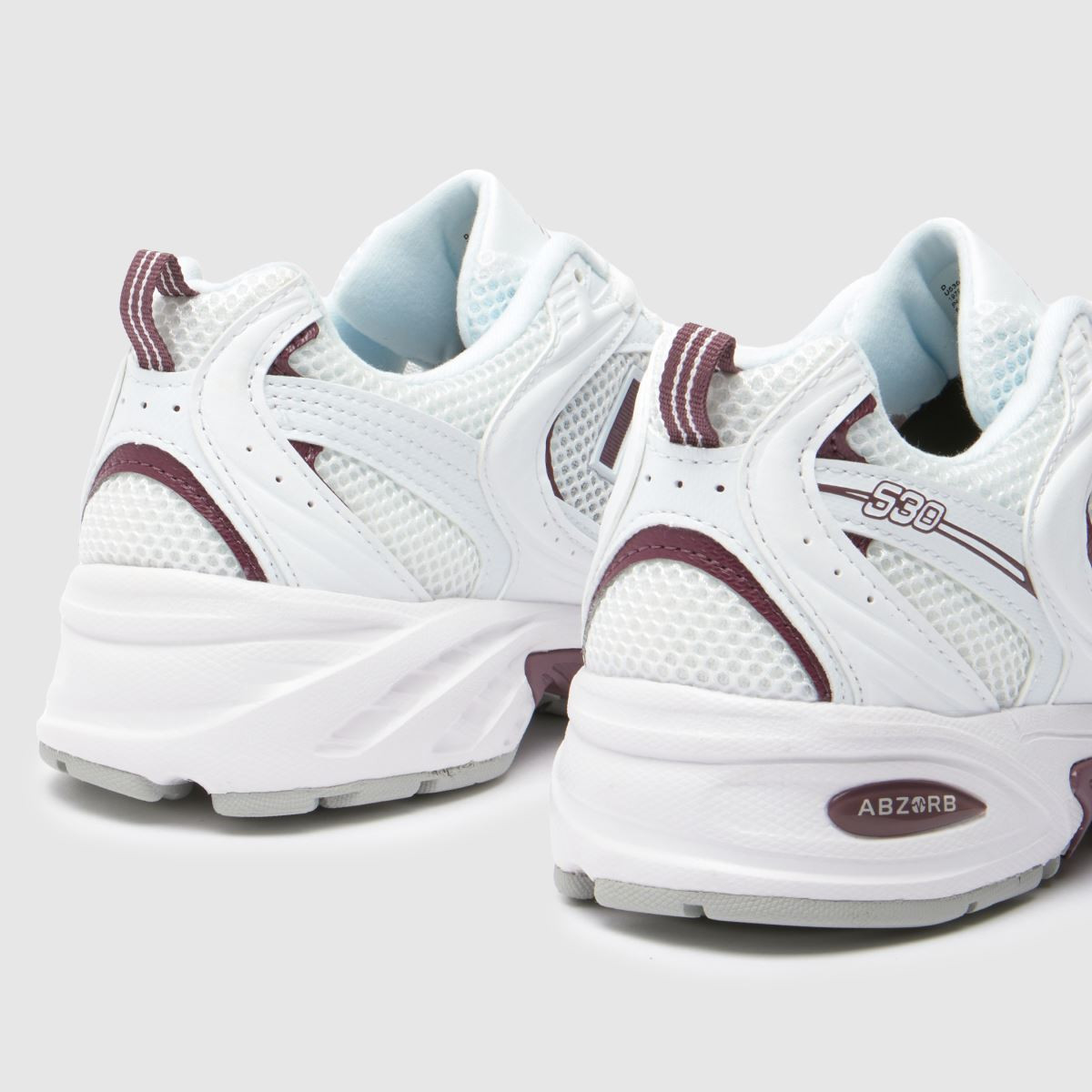 Womens White & Burgundy New Balance 530 Trainers | schuh | Schuh