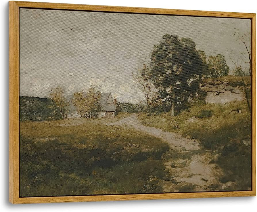 InSimSea Framed Canvas Wall Art Decor, Vintage Wall Art for Living Room Office Bedroom Decor, Vin... | Amazon (US)