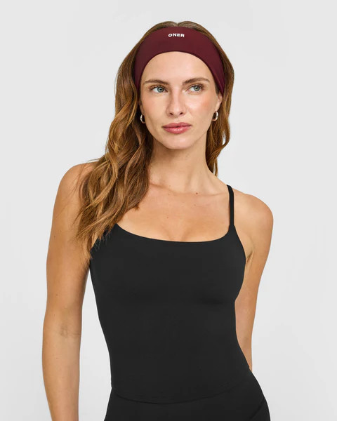 SoftMotion™ Headband with White Logo 
 Light Rosewood | Oner Active (UK / US)