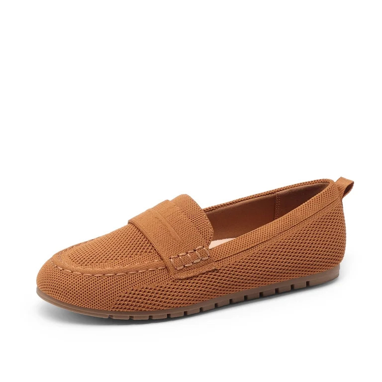 DREAM PAIRS Women's Knit Loafers Comfortable Arch Support Walking Shoes Lightweight Breathable Ca... | Walmart (US)