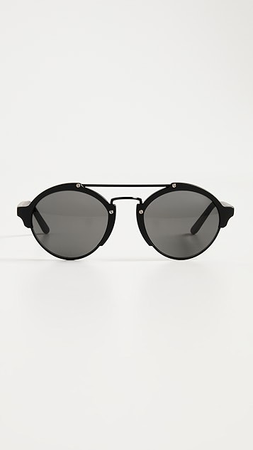 Milan II Matte Black Sunglasses | Shopbop