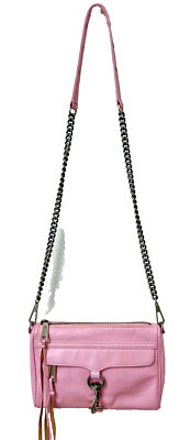 Rebecca Minkoff Mini MAC Bubblegum Barbie Pink Leather Crossbody Shoulder Bag | eBay AU