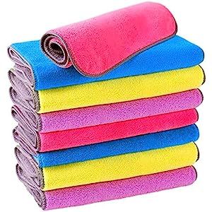 Gulenduo Thick Cleaning Cloth 8-pcs, Super Absorbent Dish Towels, Microfiber Wipes Lint Free Clot... | Amazon (US)