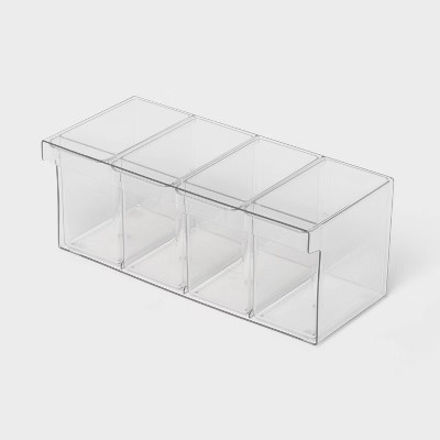 Plastic Coffee Pod Organizer Bin with Divided Section and Drawer Clear - Brightroom™ | Target