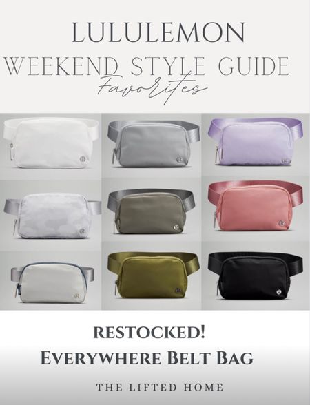 Lululemon’s everywhere belt bag is back!! New colors!! 

Fanny pack, belt bag, crossbody 

#LTKfindsunder50 #LTKstyletip #LTKGiftGuide