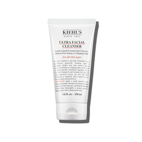 Kiehl's Ultra Facial Cleanser, Lightweight Foamy Facial Cleanser, Enriched Formula that Replenishes Skin Barrier, Gently Exfoliates and Moisturizes, Suitable for All Skin Types - 5 fl oz | Amazon (US)