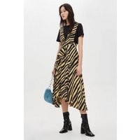 Womens Zebra Print Pinafore Dress - Sand, Sand | Topshop UK