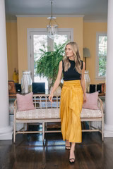 Cartagena Wrap Skirt - Saffron Dupioni | Julia Amory