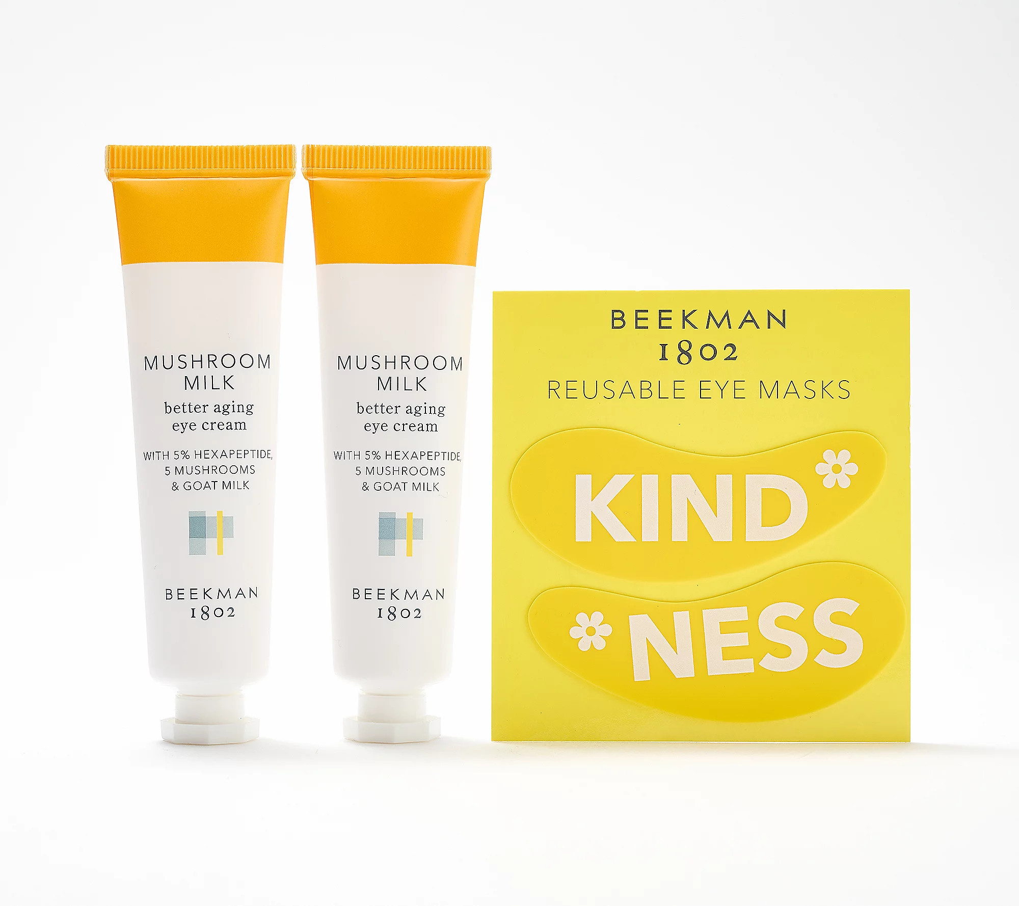 Beekman 1802 Mushroom Milk Duo with Reusable Eye Patches | QVC