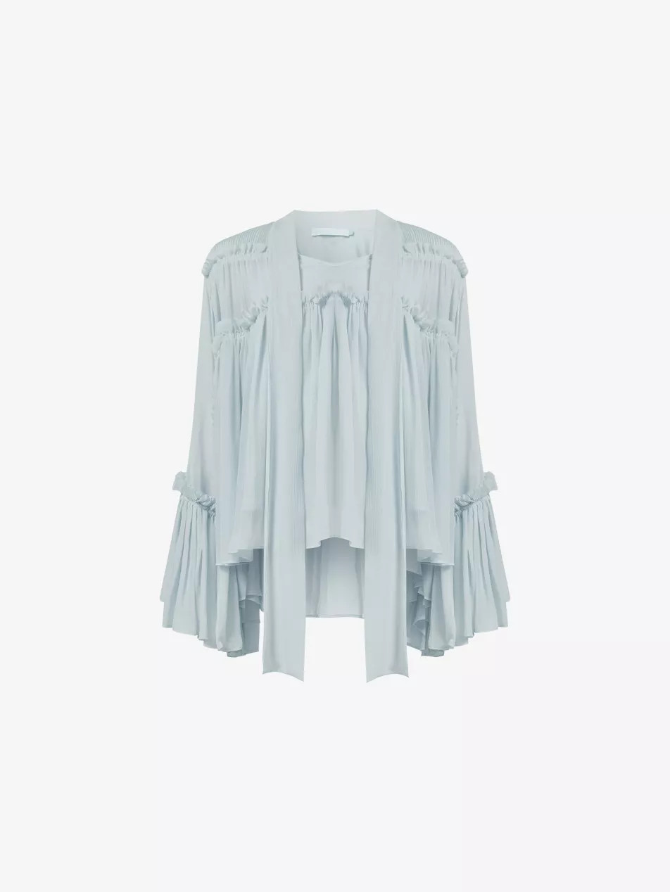 Frill Detailed Chiffon Top | Selfridges